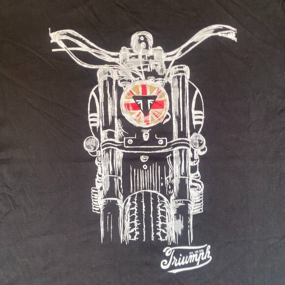 Vintage Y2K Triumph Motorcycles Shirt Biker Chopper Punk Tee - Picture 3 of 6